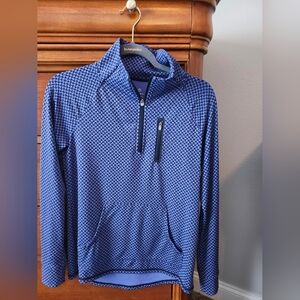 T by talbots xs blue half zip pullover